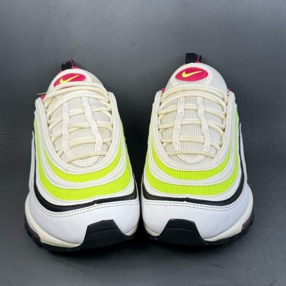 Nike Air Max 97 \'White Rush Pink Volt\' athletic sneaker shoes men’s size 11 main image 9